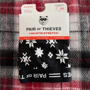 New Pair of Thieves Black and White Cotton Stretch Boxers